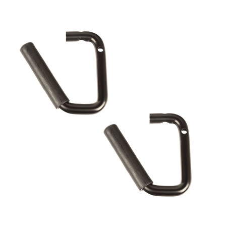 RUGGED RIDGE STEEL GRAB HANDLES, FRONT PAIR, BLK; 07-18 JK/JKU 13505.41